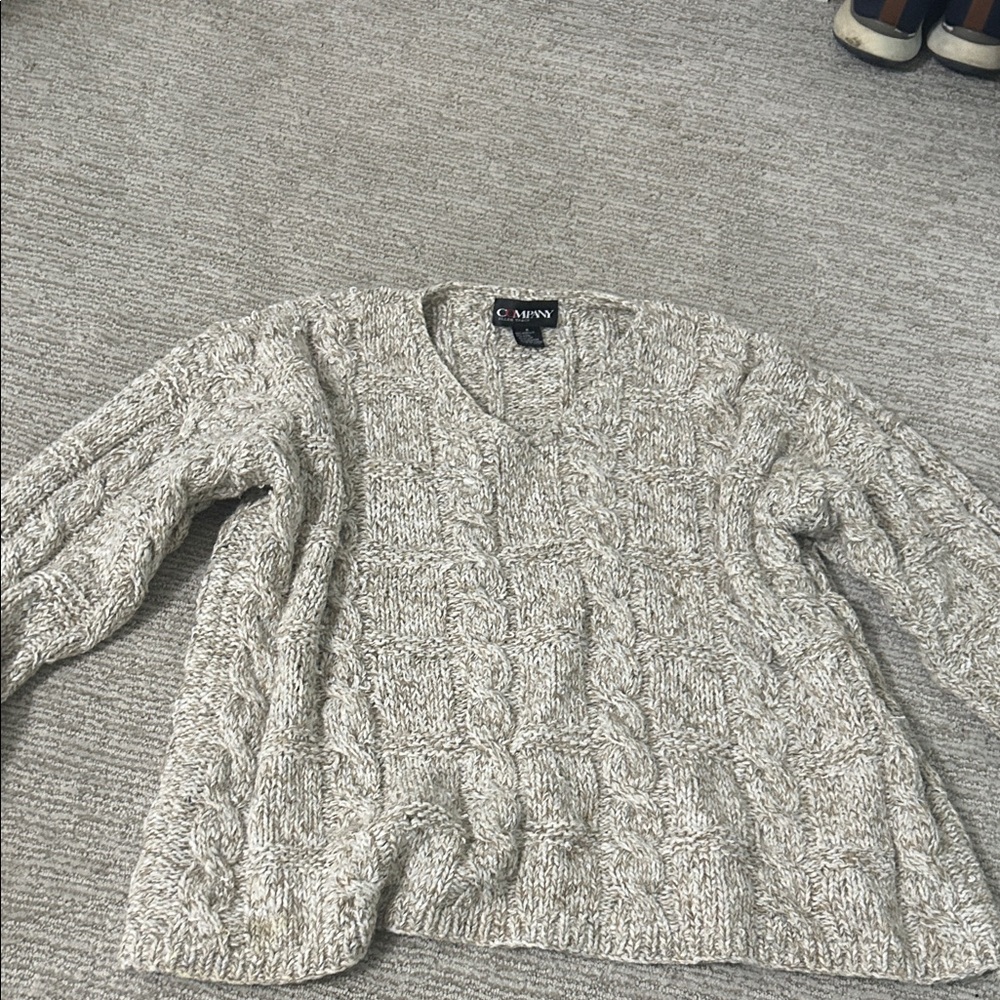 Gray Cable Knit Sweater